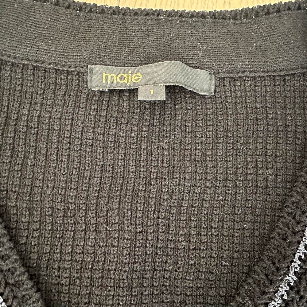 Maje Summer Black Cardigan